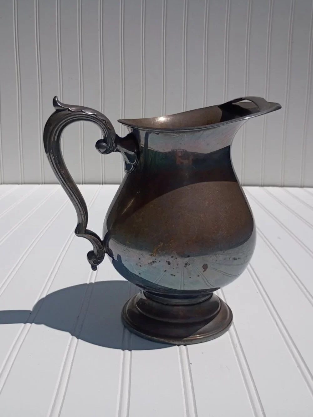 Vintage Wallace Silverplate Pitcher with Decorative Handle 2900 Made in USA MCM